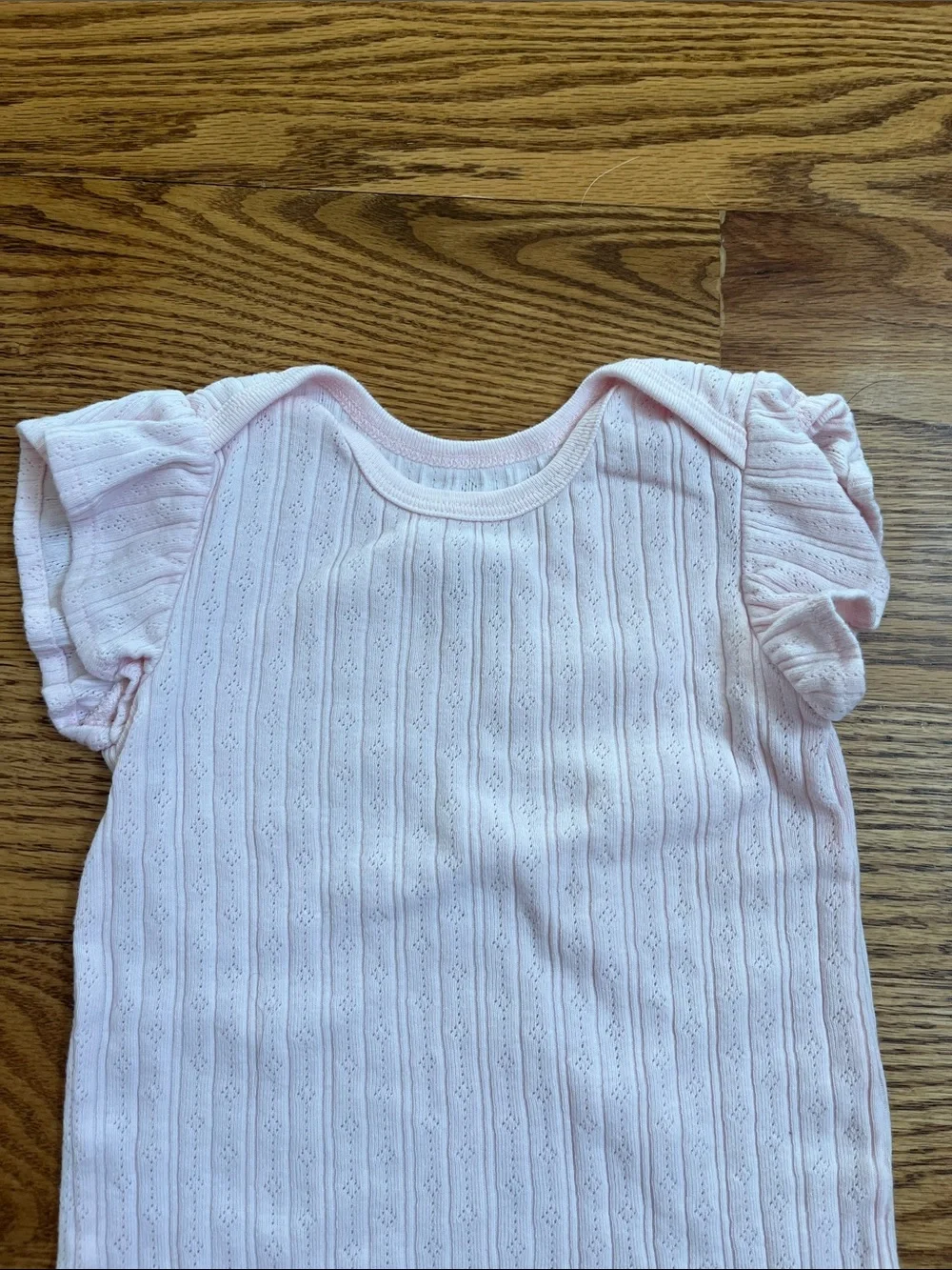 Members Mark Baby Girls Short Sleeve Ribbed Onesie - Pink & Mauve Mix (3-Pack)
